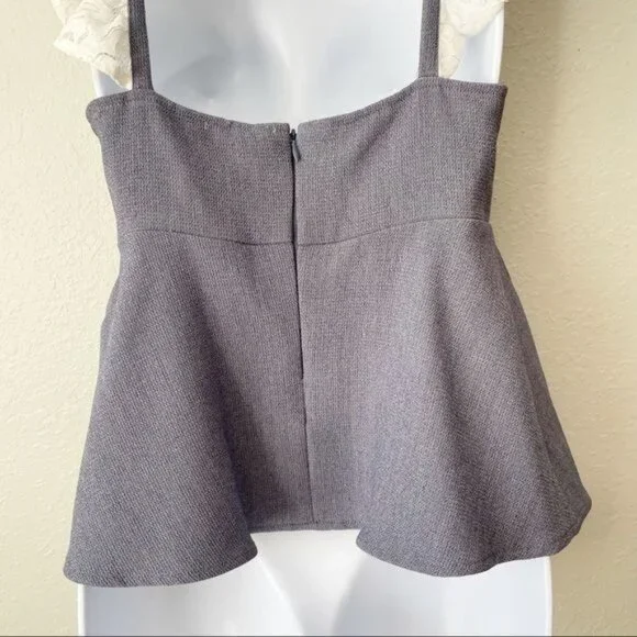 Line + Dot ciel top ruffle strap tie front flowy tank top XS - Picture 9 of 11